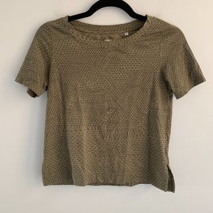 Uniqlo MoMA Collaboration Green Geometric Patterned T-Shirt